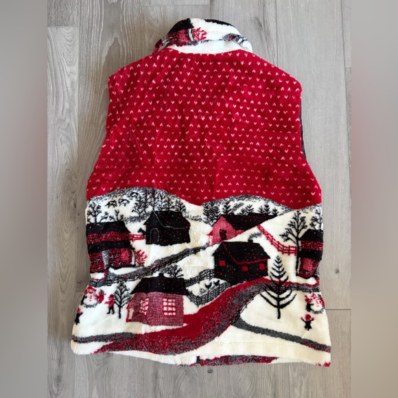 VINTAGE Denali Winter Scene Fleece Vest size Medium - Picture 5 of 5